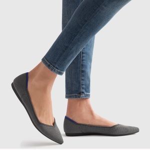 Rothy’s Cloud Grey Birdseye pointed toe flats